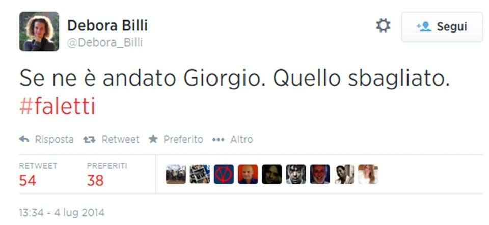 La battuta ironica su twitter di Debora Billi debora-billi-battuta-su-napolitano-twitter